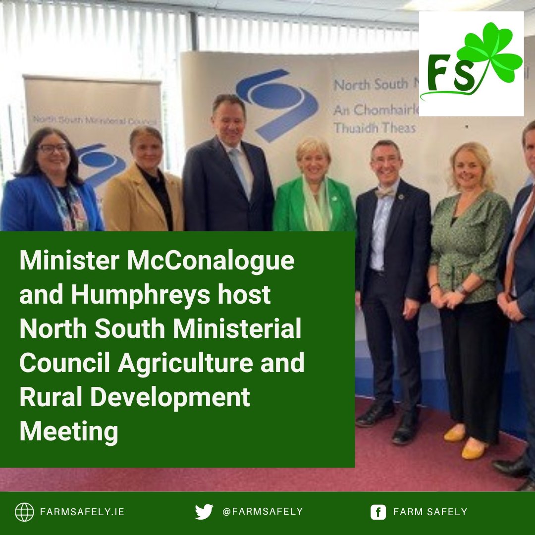 Minister McConalogue and Humphreys host North South Ministerial Council Agriculture and Rural Development Meeting

Read more: farmsafely.ie/minister-mccon…

#agriculture #ruraldevelopment #northsouthministerialcouncil #nsmc