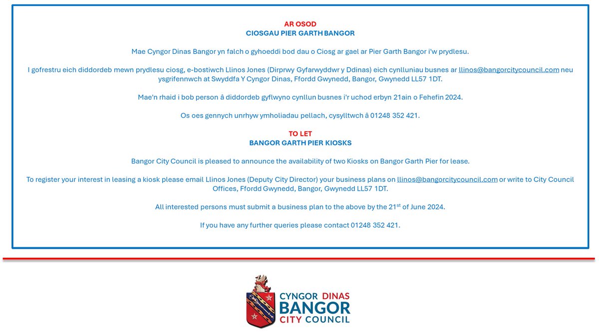 Cyngor Dinas Bangor City Council (@cyngorbangor) on Twitter photo 