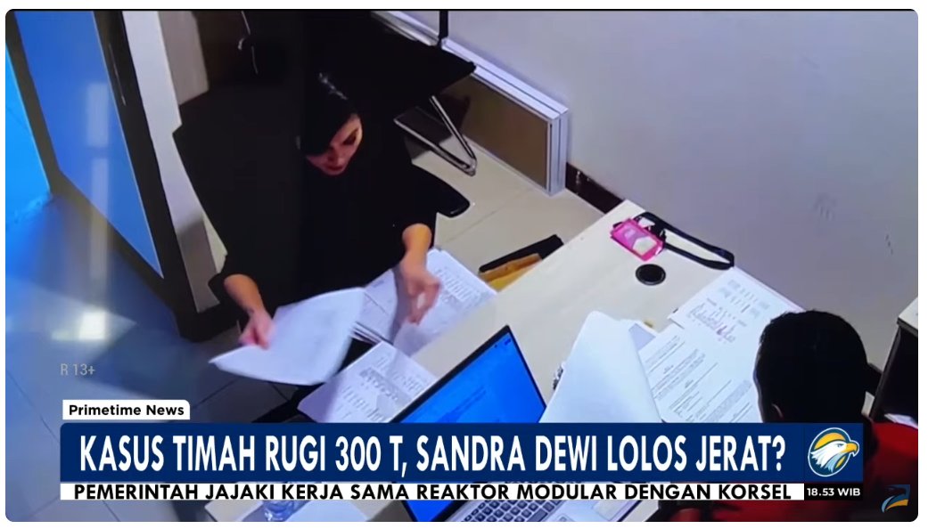 #primetimenews
Kejagung telah memeriksa artis Sandra Dewi sebagai saksi dalam kasus ini. Kejagung mengungkap alasan pemeriksaan terhadap istri Harvey Moeis itu.

Link streaming : youtube.com/live/XKueVSGTk…