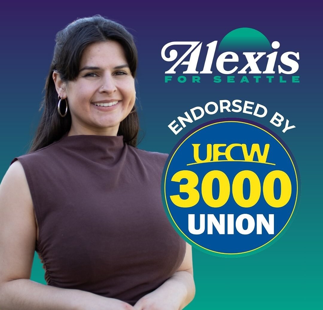 NEW: Pos 8 City Council candidate Alexis Mercedes Rinck just got the sole endorsement from UFCW 3000, one of the most influential unions in Seattle elections.