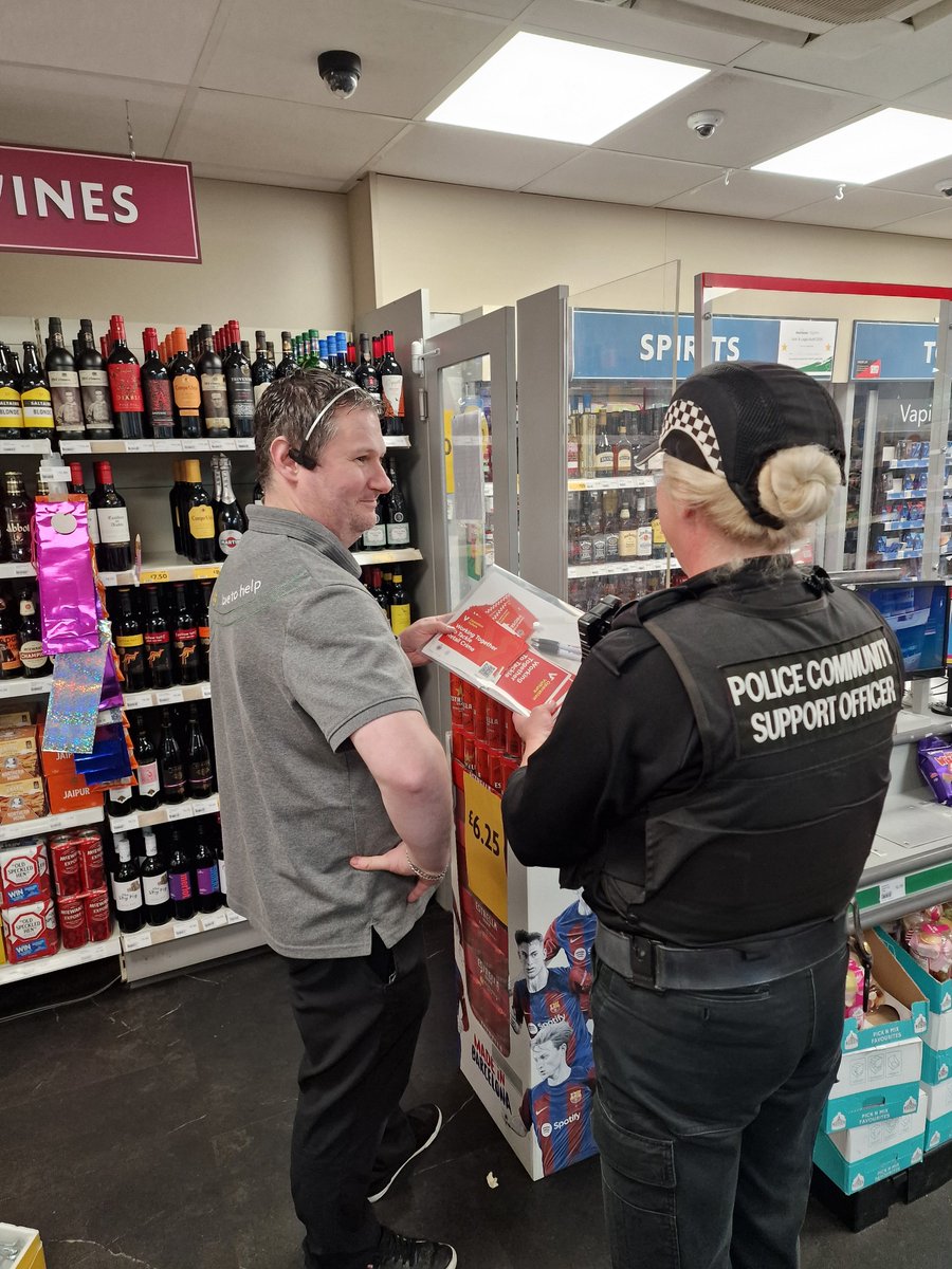 Good Evening, Today officers from the Neighbourhood Policing Team have been delivering promotional material to local stores in relation to Op Vulture which tackles retail crime. #OpVulture #BlackpoolNPT