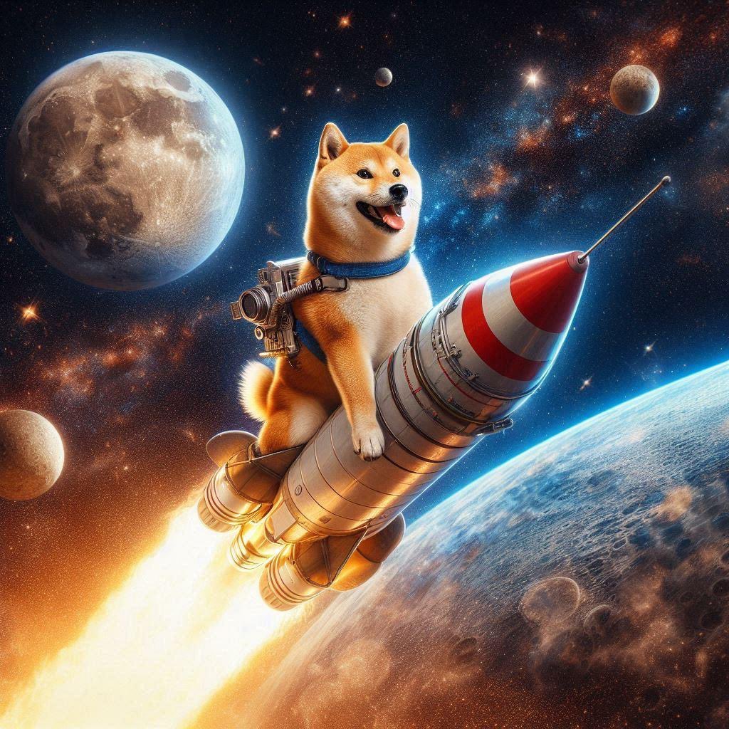 Doge in 12.420 -18.69 months 
DogecoinToTheMoon 🐕🚀🌌