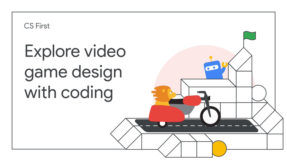 GoogleForEdu's tweet image. Level up the learning experience 👾
In this #CSFirst lesson, students can create characters and universes by learning introductory video game coding. Bring the basics of game design to your classroom → goo.gle/3WXSSZa