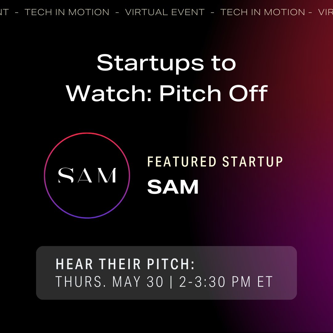 Tech_in_Motion's tweet image. 🌟 Exciting news! 🌟 Sam will join the Startups to Watch: Pitch Off today at 2 PM EST! Sam empowers women with a one-stop app for coaching, advisory sessions, a concierge, and a community platform. #StartupsToWatch #Sam 🚀✨

hubs.la/Q02y-FLG0