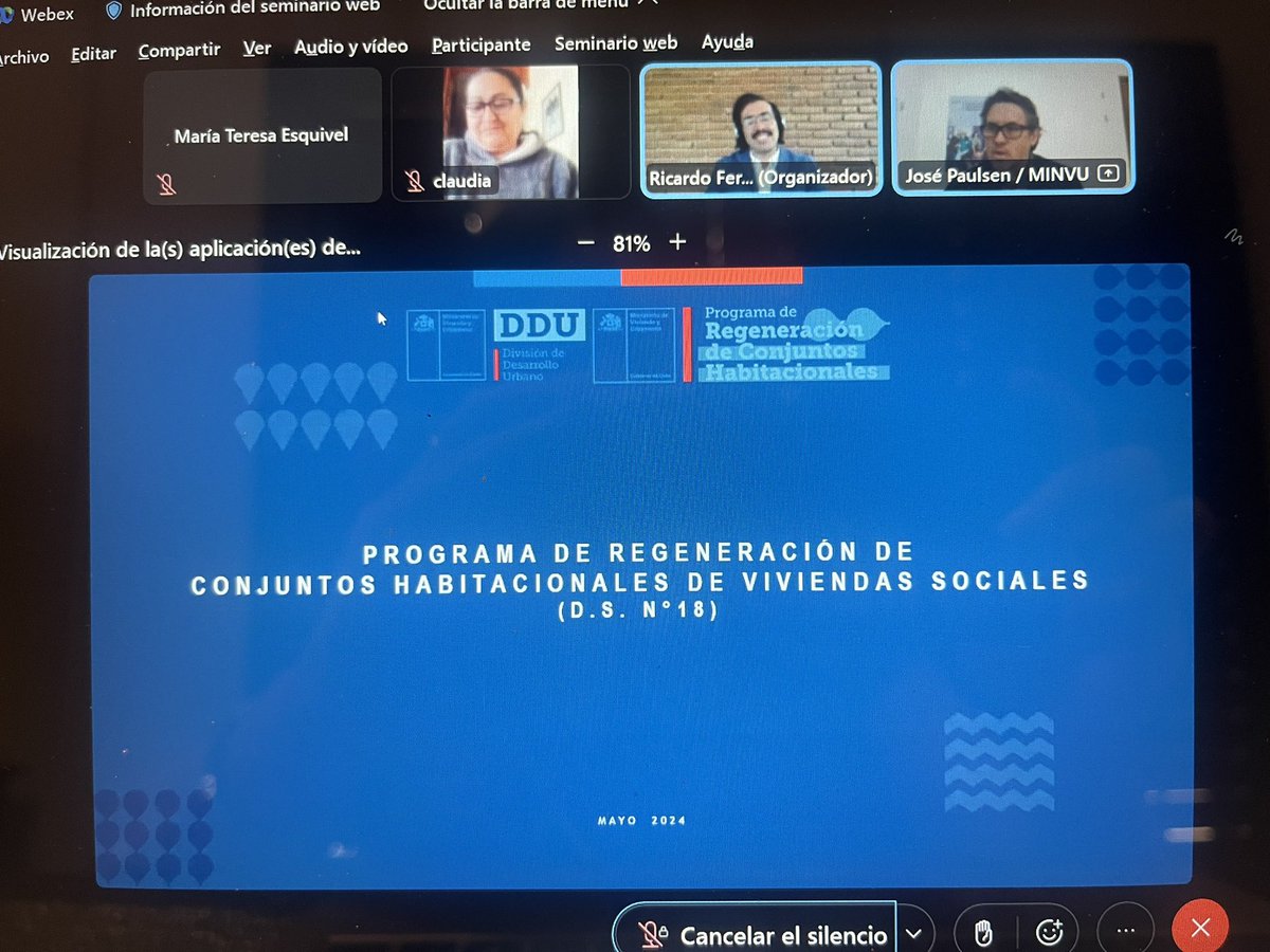 En el seminario sobre regeneración urbana convocado por @SEDATU_mx 
Estamos escuchando al ministro de vivienda de #Chile quien nos presenta un caso de éxito de recuperación de un conjunto habitacional de vivienda social.
Interesante conocer la forma en que abordan el reto