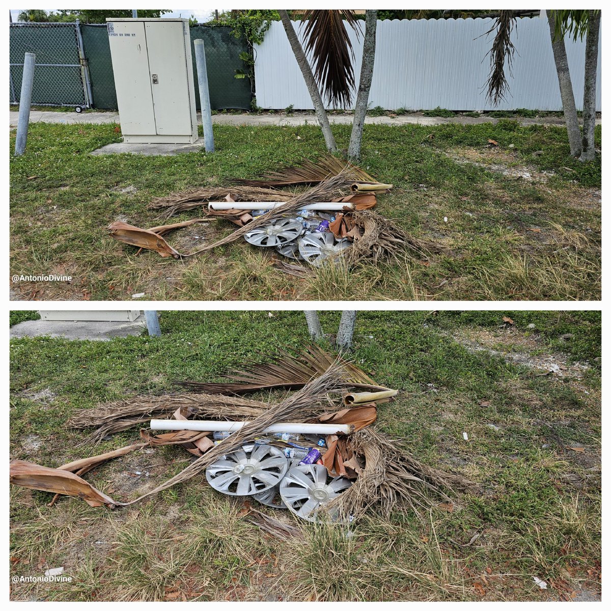 Every #Tuesday I take the time to clean up the corner of SW 71 Ave. & 3rd St. @CityofMiami, next to the Badia Center so the next day the @MiamiZeroWaste big trash truck can collect it. A neighbor asked me why I do it..simple I said, it is my neighborhood & I care to keep it clean