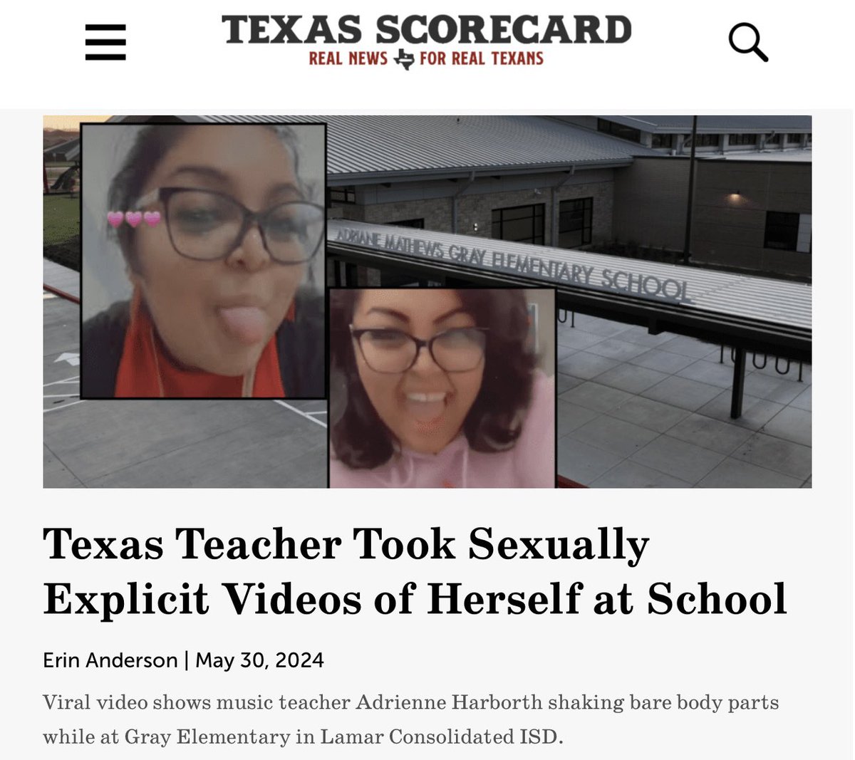 Erin Anderson on X: “If she would do this in the classroom, what else will  she do?” Community activists say music teacher Adrienne Harborths Texas  educator certificate should be revoked after she