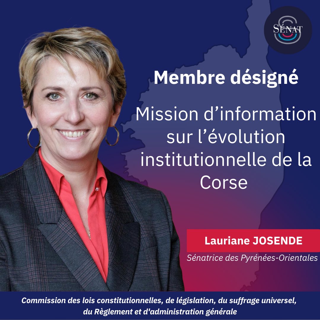 Alors que des négociations sont en cours entre le Gouvernement et les Elus corses, le @Senat a décidé de créer une mission d'information transpartisane sur l'évolution institutionnelle de l'Ile 🏛

La Mission sera conduite par le Président de la Commission des Lois @fnb_officiel