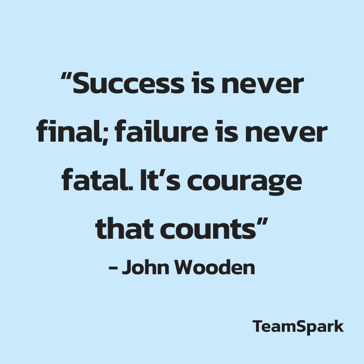 A gentle reminder on this lovely Thursday that #success is never finite - but so isn't #failure

Hope everyone is embracing failure today⛹️‍♂️

🏀 Be a part of the game at: teamspark.xyz
