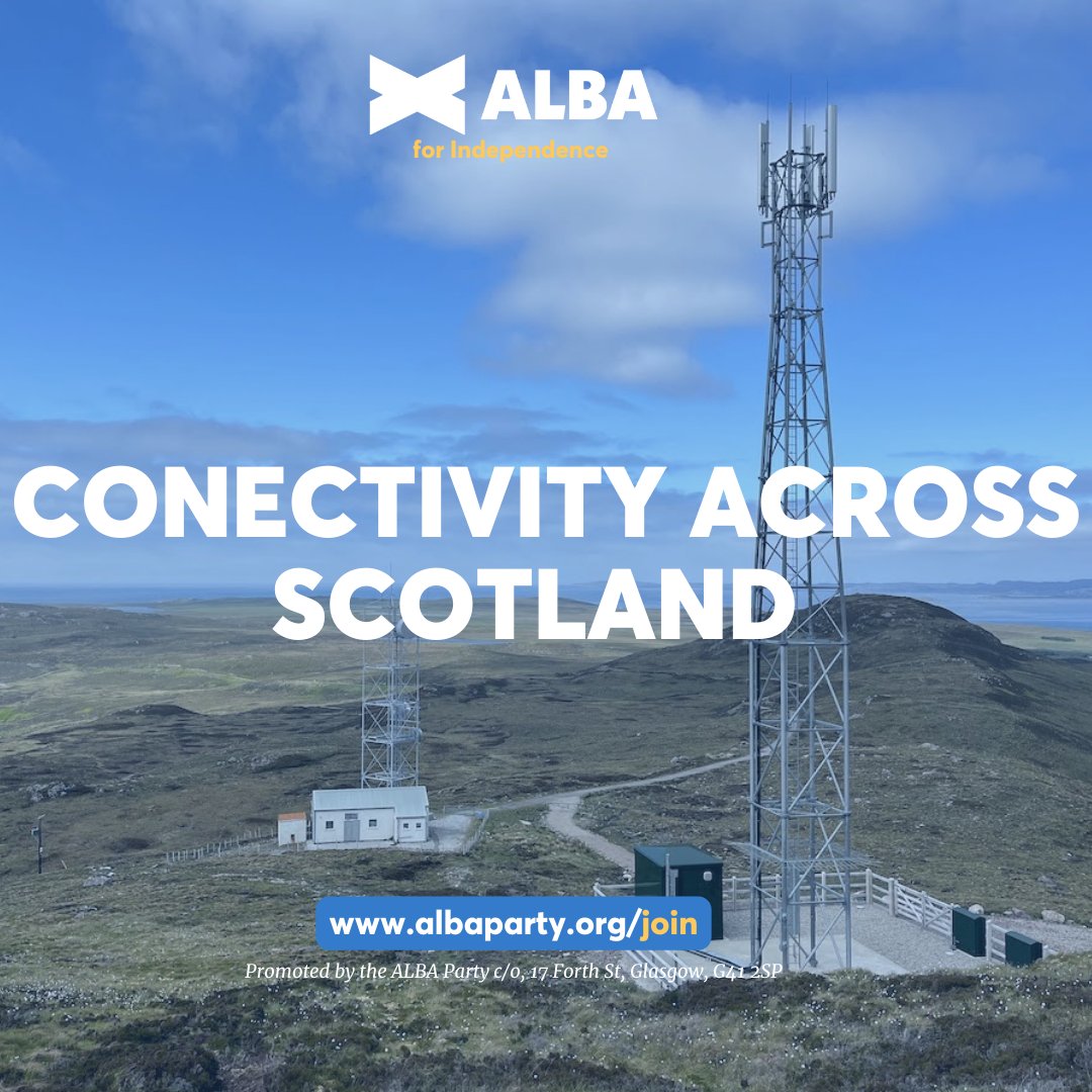 🛜 It is vital that we improve Connectivity in our rural communities across the Highlands and Islands. Check out our Connectivity Policy 👇 albaparty.org/connectivity #AlbaStandsForScotland | #VoteALBA