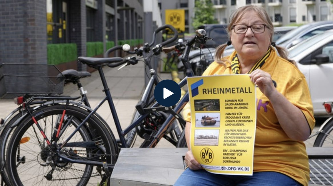 Ich finde es falsch, dass ein Rüstungskonzern einen Fußballklub aus der Bundesliga mit Millionen unterstützt. Krieg ist kein Spiel. Deutschlands grösster Rüstungskonzern Rheinmetall wird Borussia Dortmund in den kommenden drei Jahren mit Millionen unterstützen. Dies wurde kurz