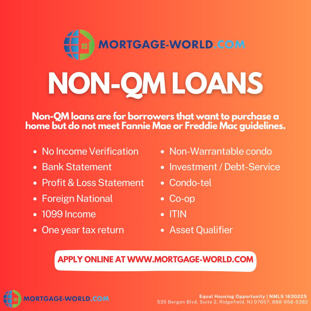 Streamlined Mortgage-World.com Non-QM - now available!

For more information, visit Mortgage-World.com or call 888-958-5382 for a quicker response. 

#mortgageworld #mortgage #nonqm #nonqmloans #mortgagebroker