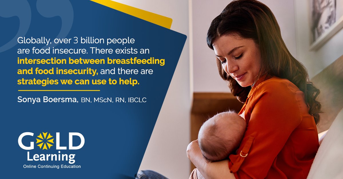 GOLDLactation's tweet photo. Learn from Sonya Boersma, BN, MScN, RN, IBCLC in "Increasing Food Security: The Crucial Role of #Breastfeeding" as part of our E-CERPs for Lactation Consultants Bundle: Elevating Ethics as IBCLCs. Limited time discount: https://t.co/1Y49ui168S #IBCLC #CERPs #lactation #HumanMilk https://t.co/CSm8tRIoiP