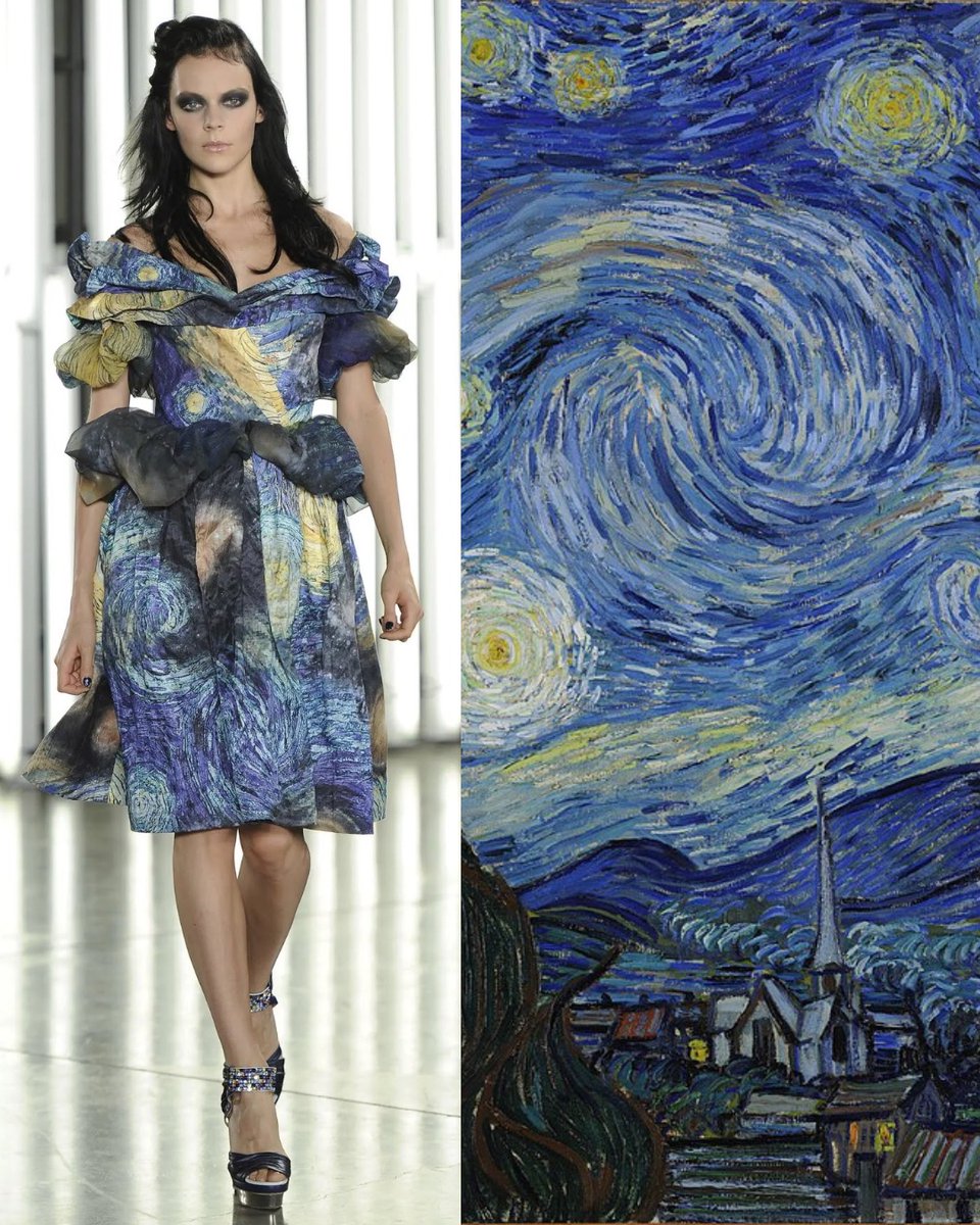 12. Rodarte (2012) - The Starry Night by Vincent van Gogh (1889)

'For my part I know nothing with any certainty, but the sight of the stars makes me dream.'