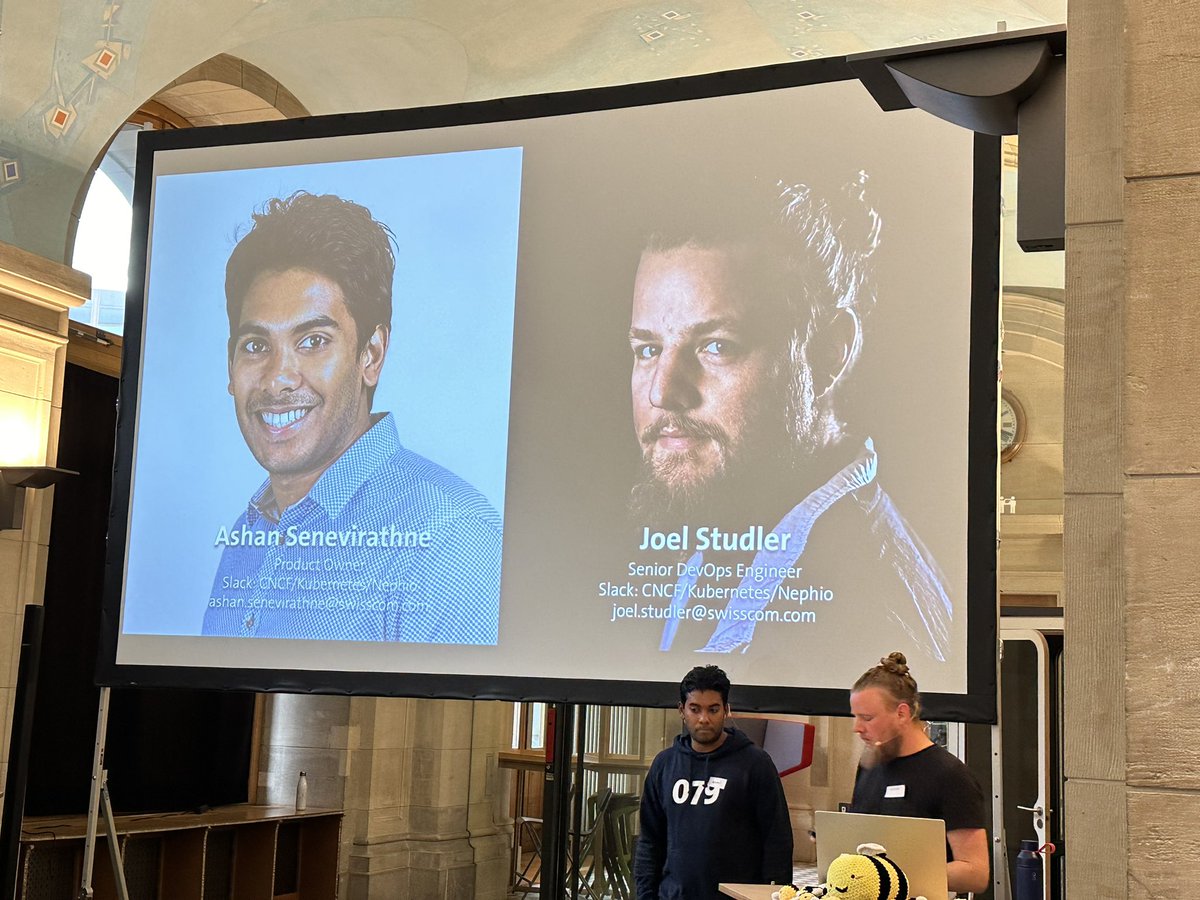 cloudnativebern's tweet photo. In the third talk, Joel Studler and Ashan Senevirathne from @Swisscom explain how they evolved GitOps by harnessing the Kubernetes resource model. https://t.co/JtEVh9nid2