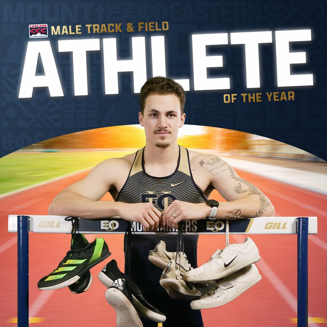 Your 2024 CCC Rize Labratory Male Track & Field Athlete of the Year… 𝑻𝑱 𝑫𝑨𝑽𝑰𝑺

✅ NAIA Decathlon Champion
✅ CCC Decathlon Champion
✅ CCC 110-Meter Hurdles Champion

#MountUp | #EOUmtf