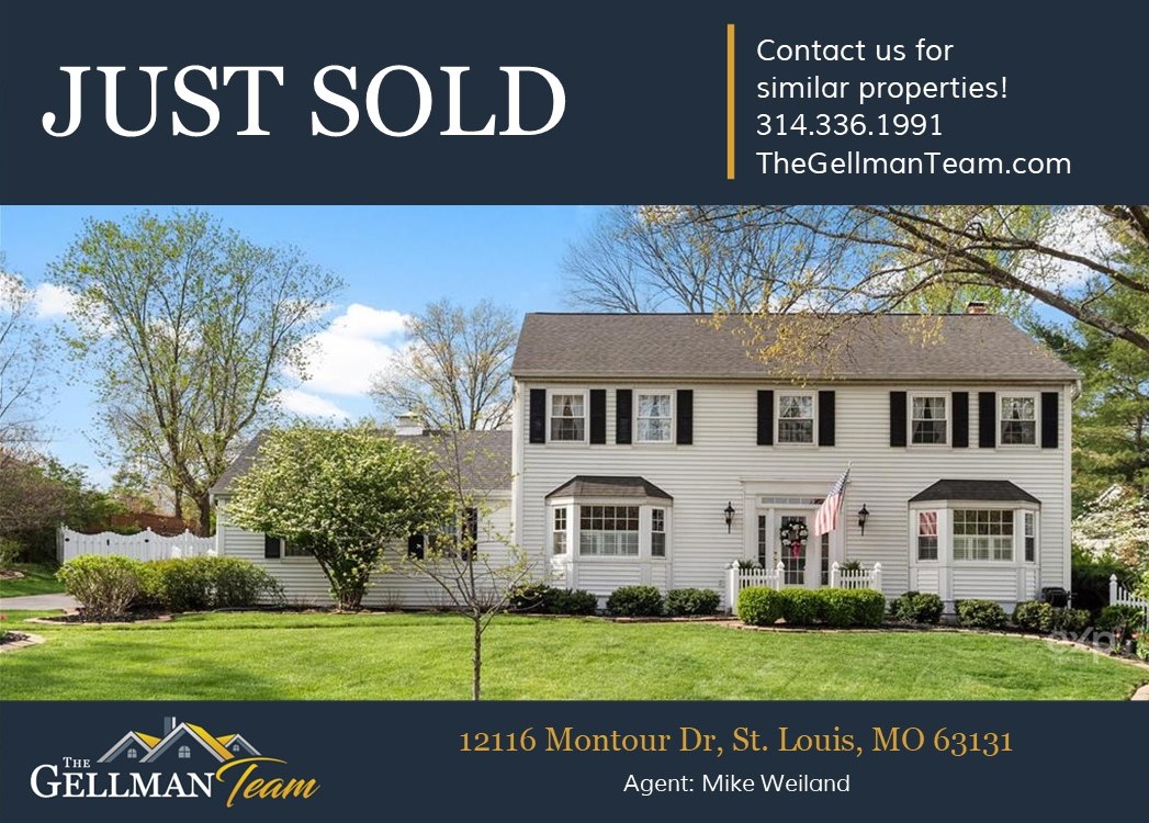 Another SOLD by The Gellman Team - 12116 Montour Dr, St. Louis, MO 63131 #thegellmanteam #StLouis #wesellhomes #justsold #realestate #stl #stlrealty #stlouisrealestate #missourirealestate