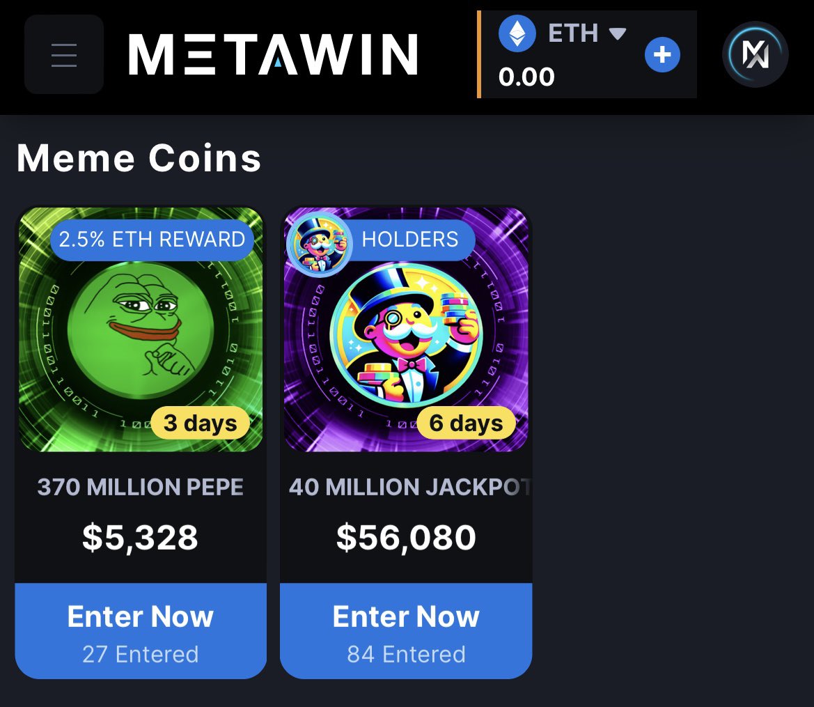 6 days until our 40M $JACKPOT competition draws! 👀 You MUST own 100,000 $JACKPOT in order to enter. 🚀