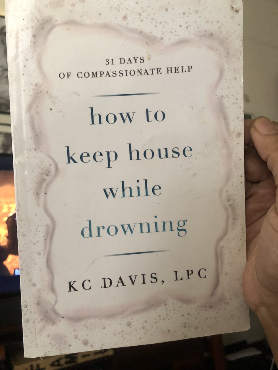 Recommending this thin volume for anyone struggling. Not a metaphor; it really is about housekeeping in crisis. It emphasizes forgiveness & realistic tasks, and recognizing shame for the barrier it is. Language is clear, simple, meaningful. Talk nice to yourself.🫶🏽