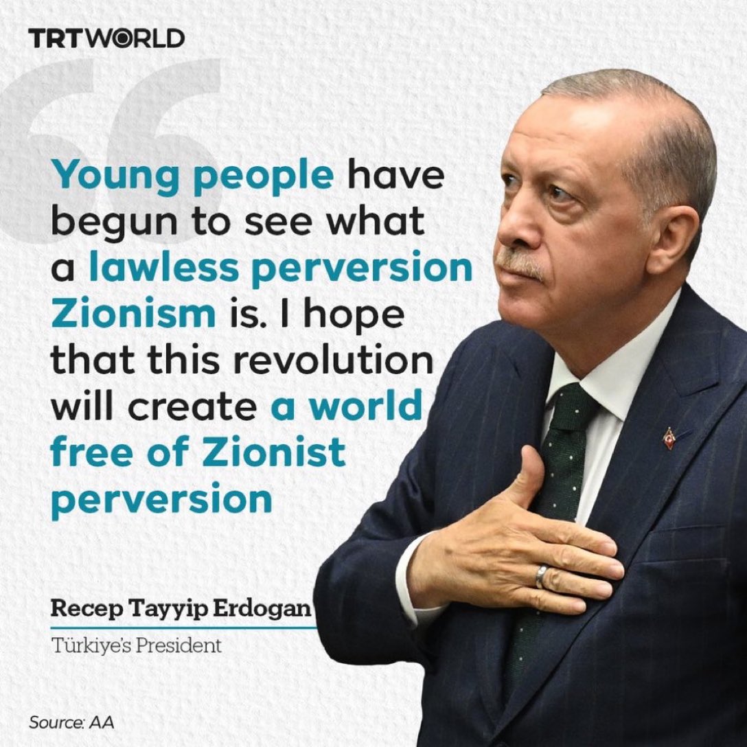 Erdogan the shameless❗️ The leader of the genocidal regime of Turkey , preaches morality in the world about lawless perversion of Zionism A war criminal protected by the West for his crimes, accuses Israel and Zionists for the same crimes his country is responsible ! ⬇️ /1