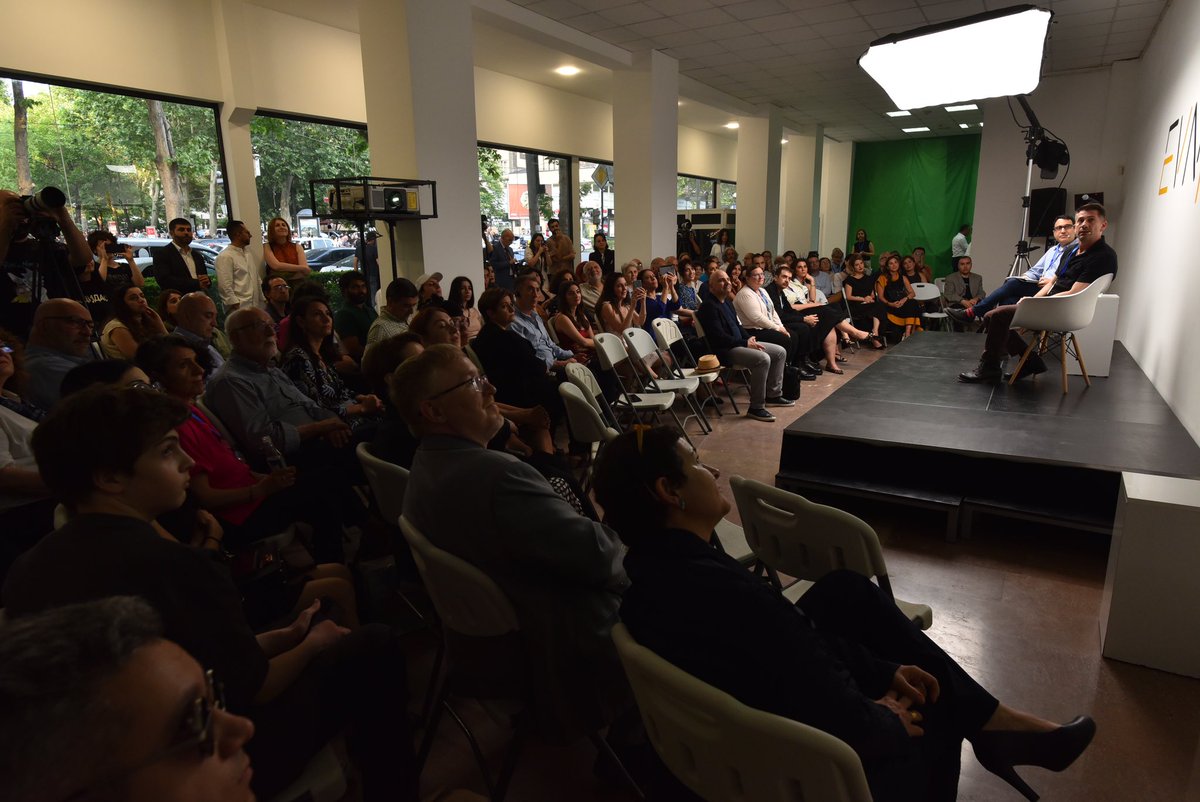 EVN Report (@evn_report) on Twitter photo Before the official opening of this year’s #EVNMediaFest, actor, director, and writer <a href="/MichaelGoorjian/">Michael Goorjian</a> shared the stage with Raffi Khatachadourian, staff writer at The New Yorker, for an Up Close and Personal interview.
📌 Stay tuned for more updates and join us at Abovyan 11. Before the official opening of this year’s #EVNMediaFest, actor, director, and writer <a href="/MichaelGoorjian/">Michael Goorjian</a> shared the stage with Raffi Khatachadourian, staff writer at The New Yorker, for an Up Close and Personal interview.
📌 Stay tuned for more updates and join us at Abovyan 11.