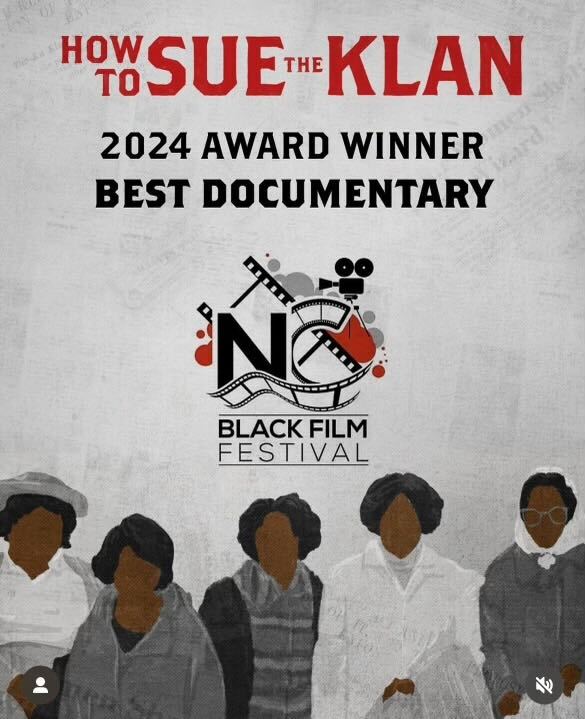 Ben Crump (@attorneycrump) on Twitter photo Proud to announce that <a href="/HowToSueTheKlan/">How to Sue the Klan</a> has won two best documentary awards — Best Short Documentary from the Harlem International Film Fest and Best Documentary from the North Carolina Black Film Festival! Proud to announce that <a href="/HowToSueTheKlan/">How to Sue the Klan</a> has won two best documentary awards — Best Short Documentary from the Harlem International Film Fest and Best Documentary from the North Carolina Black Film Festival!