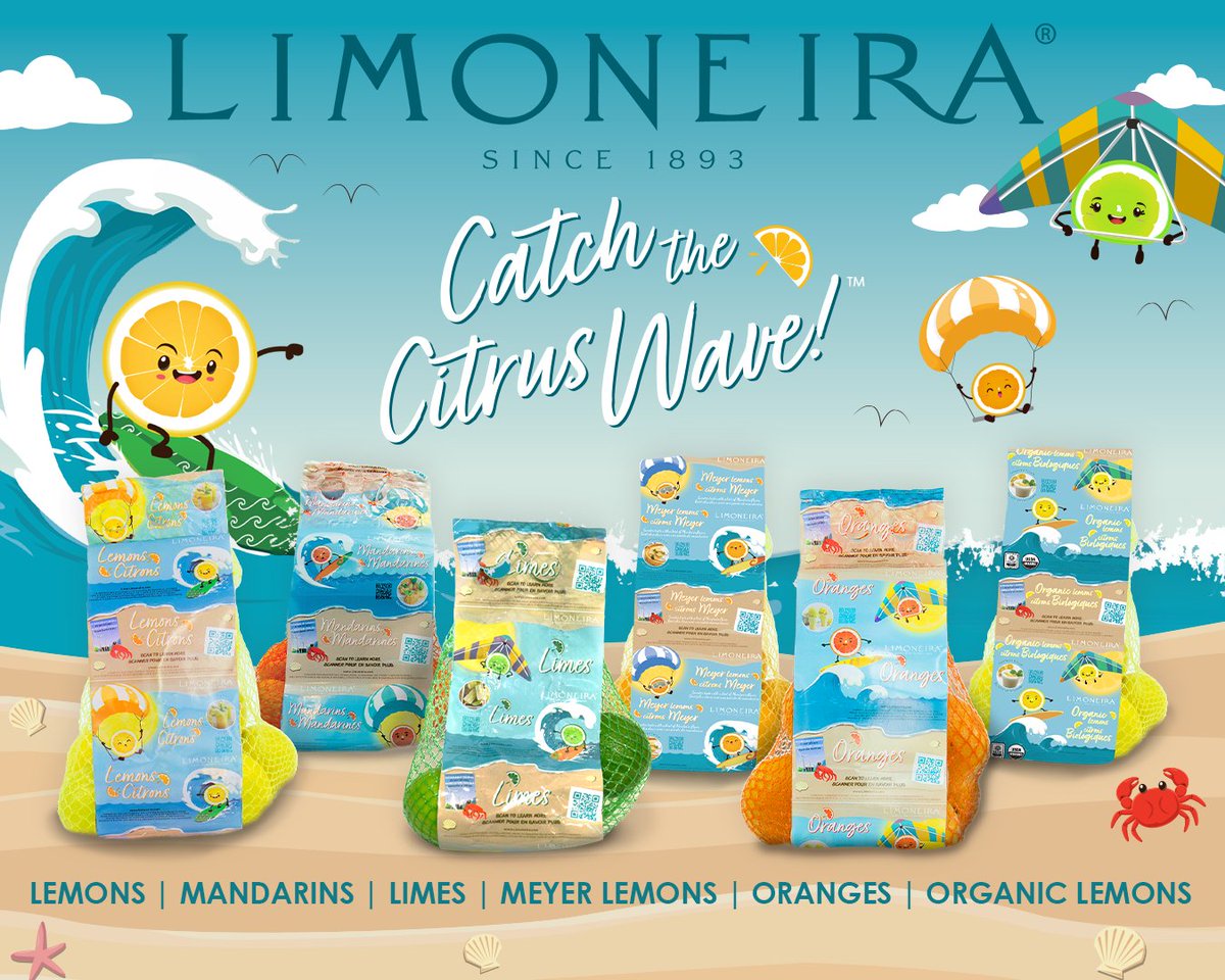 As the summer arrives, make sure you’re ready to Catch the Citrus Wave!

You can catch Limoneira’s bags all around the country. The playful characters are sure to make you catch feelings for citrus! Our produce is seriously a catch, offering a burst of zest with every squeeze.