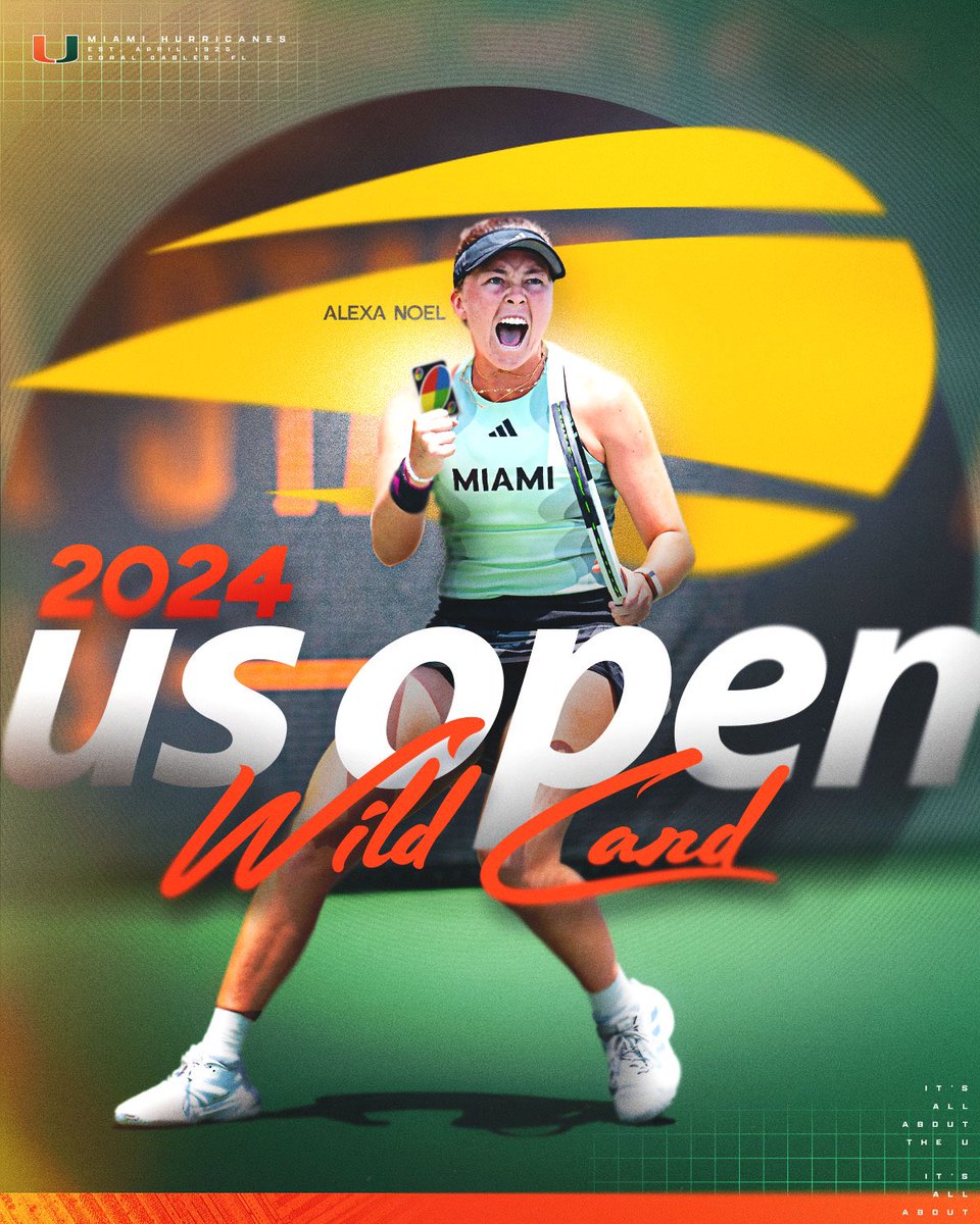 CanesWTennis's tweet photo. Next stop: NYC 🗽

Congrats to Alexa Noel on earning her wild card into the singles main draw at the 2024 US Open! https://t.co/sLXpu1Ft7g