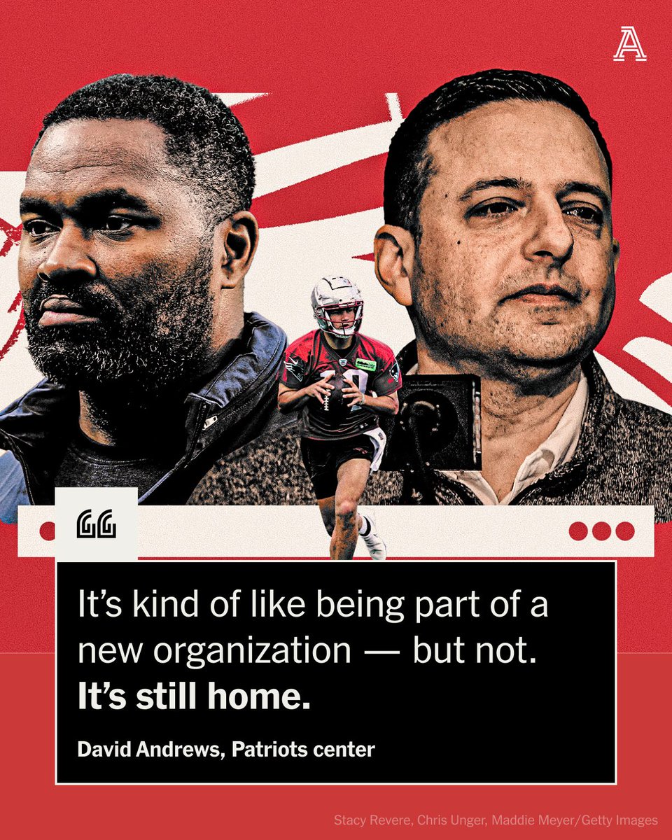 For the first time in a quarter century, there’s a fresh vision in Foxboro. And it feels 𝙙𝙞𝙛𝙛𝙚𝙧𝙚𝙣𝙩. @jeffphowe on the new era of Patriots football, led by Jerod Mayo and Eliot Wolf. nytimes.com/athletic/55273…