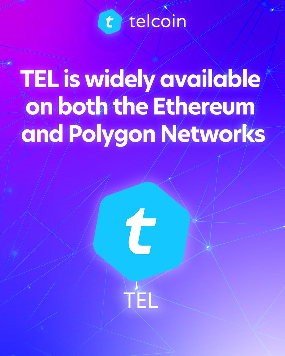Did you know that $TEL is available on both Ethereum and Polygon? 📲 The  #Telcoin App runs on Polygon, so set your network to Matic when depositing  there. ✓ Always confirm which