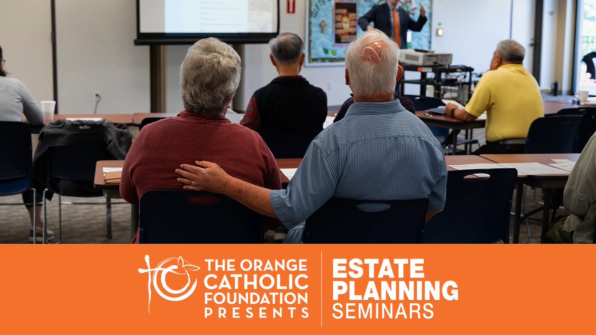 Did you know that our #EstatePlanningSeminars address how to protect and provide for your loved ones? Visit OrangeCatholicFoundation.org/Estate-Planning to view our list of upcoming seminars. 

#OrangeCatholicFoundation #PlannedGiving #LegacyofFaith #EstatePlanning #LegacyGiving