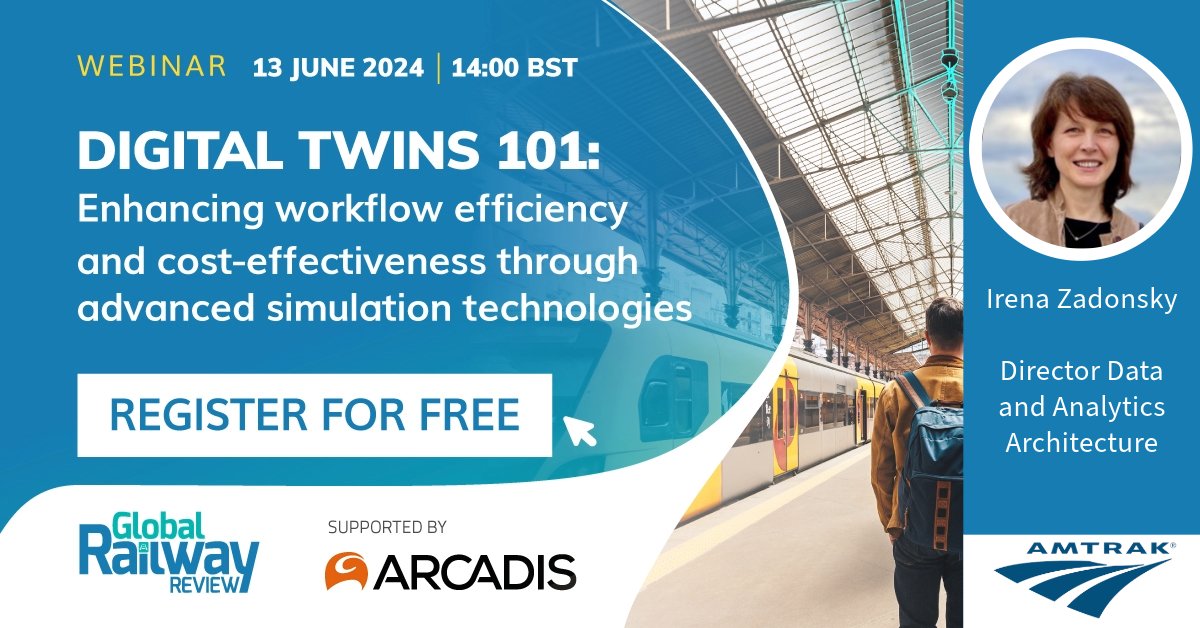 📣Exciting News! Irena Zadonsky, Director of Data & Analytics Architecture at @amtrak , will join our #DigitalTwins 101 #webinar alongside Modeste Muhire from SHARP CADD & Andrew Parker from Arcadis!

Register now to learn from top #experts in the sector: obi41.nl/2p8n5dm8