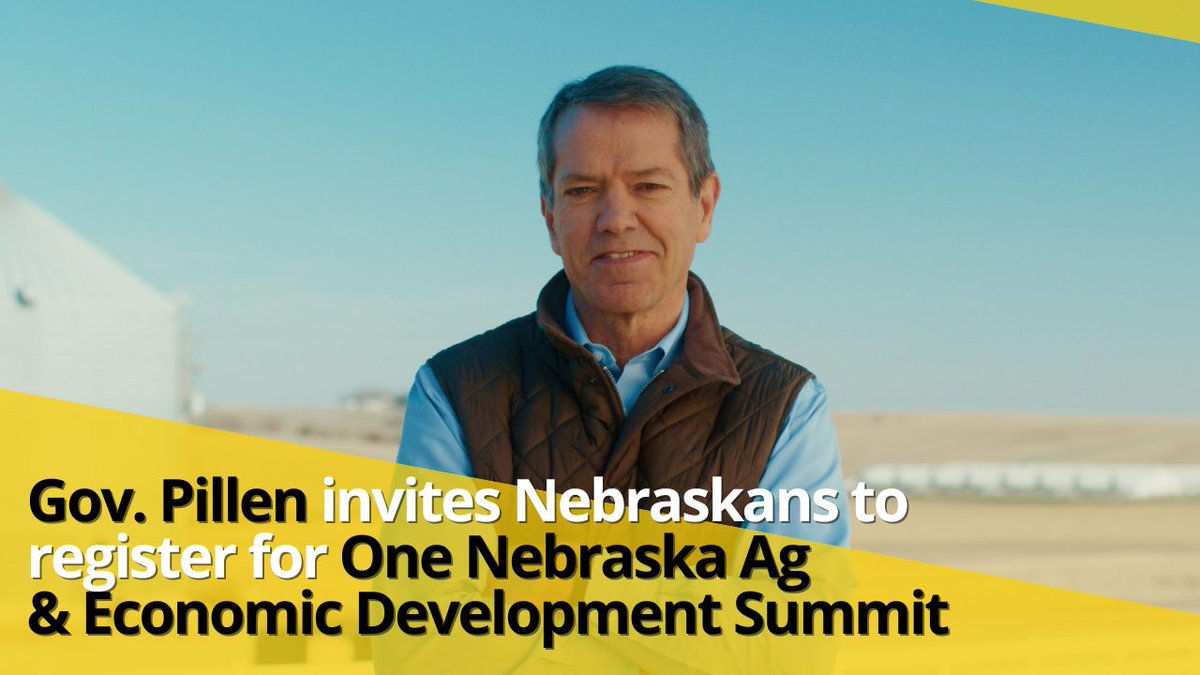 Governor invites Nebraskans to register for One Nebraska Ag & Economic Development Summit dlvr.it/T7cSVV