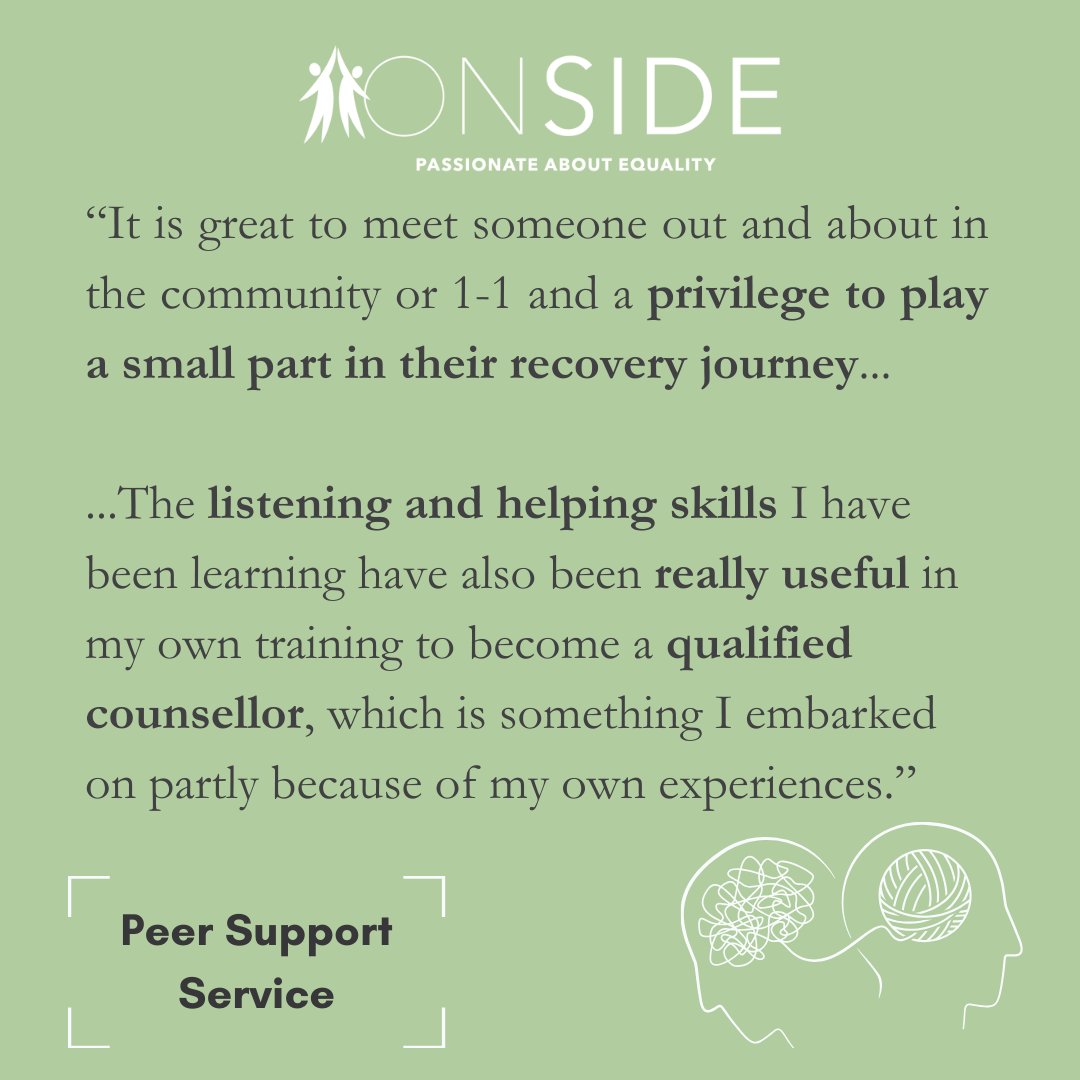We’re looking for volunteers who can use their experiences to support people who are coming out of mental health services in Worcestershire. To find out more, please contact Onside on 01905 27525 and ask to speak to Em Jesson or email volunteering@onside-advocacy.org.uk