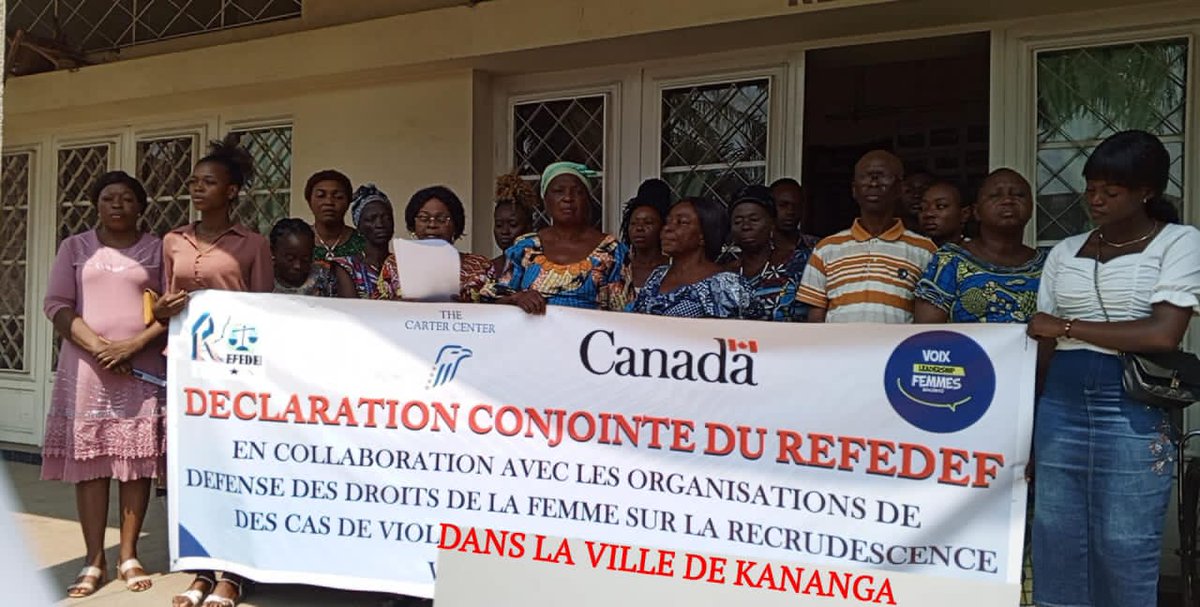 KasaiVlf's tweet photo. Grâce à l'appui de @DevCanada ,une Déclaration conjointe sur la recrudescence des cas des violences sexuelles et celles basées sur le genre a été faite par @refedef en collaboration avec les #ODDF du Kasaï central .ce jeudi 30.05.2024 à kananga https://t.co/noyz5BBqrr