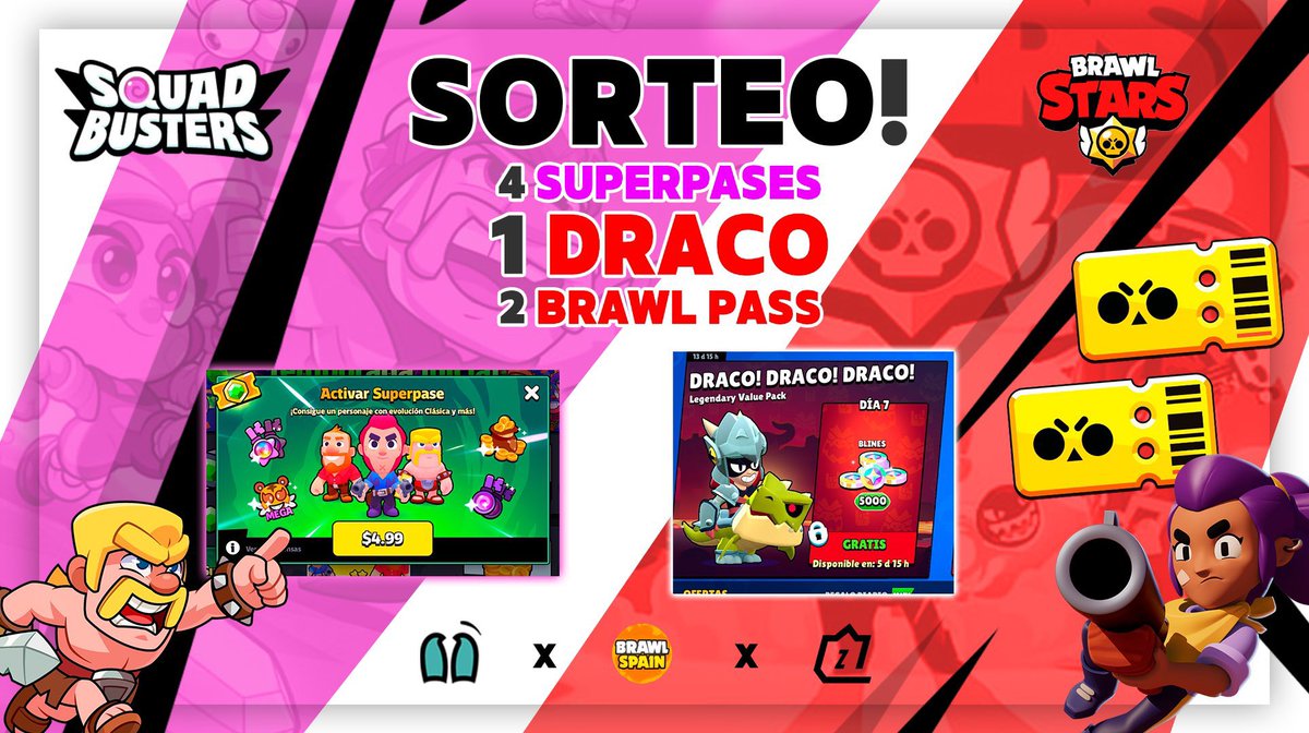 Brawl Spain (@brawlspain_) on Twitter photo 🎁MEGA SORTEO 7 GANADORES🎁
1 Draco ( Brawl Stars )
2 Brawl Pass ( Brawl Stars )
4 Superpases (Squad Busters)
Requisitos:
Follow <a href="/BrawlSpain_/">Brawl Spain</a> <a href="/SquadBustersES_/">SquadBustersES</a> <a href="/Sikoodg/">SiKOO</a> <a href="/Spazioleague2/">SpazioLeague</a> <a href="/Lautacp1/">ZZ|Lauta⚡️</a>
Dar RT & MG
El sorteo acaba en 7 Dias. 🎁MEGA SORTEO 7 GANADORES🎁
1 Draco ( Brawl Stars )
2 Brawl Pass ( Brawl Stars )
4 Superpases (Squad Busters)
Requisitos:
Follow <a href="/BrawlSpain_/">Brawl Spain</a> <a href="/SquadBustersES_/">SquadBustersES</a> <a href="/Sikoodg/">SiKOO</a> <a href="/Spazioleague2/">SpazioLeague</a> <a href="/Lautacp1/">ZZ|Lauta⚡️</a>
Dar RT & MG
El sorteo acaba en 7 Dias.
