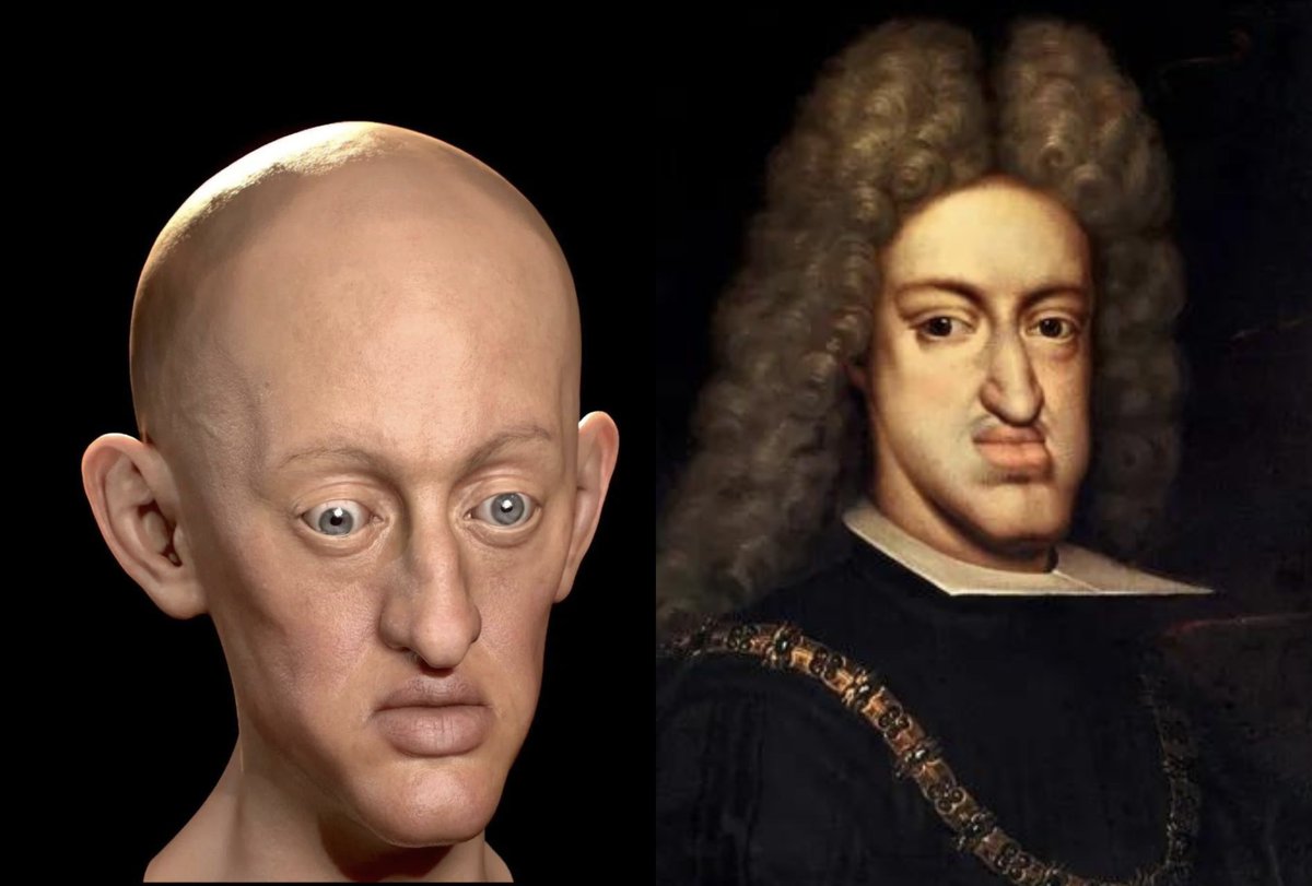 Creepy facts you probably didn't know... Pt. 4

[ A Thread 🧵]

1. Born in 1661, King Charles II of Spain was the result of 200 years of inbreeding intended to strengthen the family line. He was breastfed until the age of four and never fully learned how to walk. Before reaching