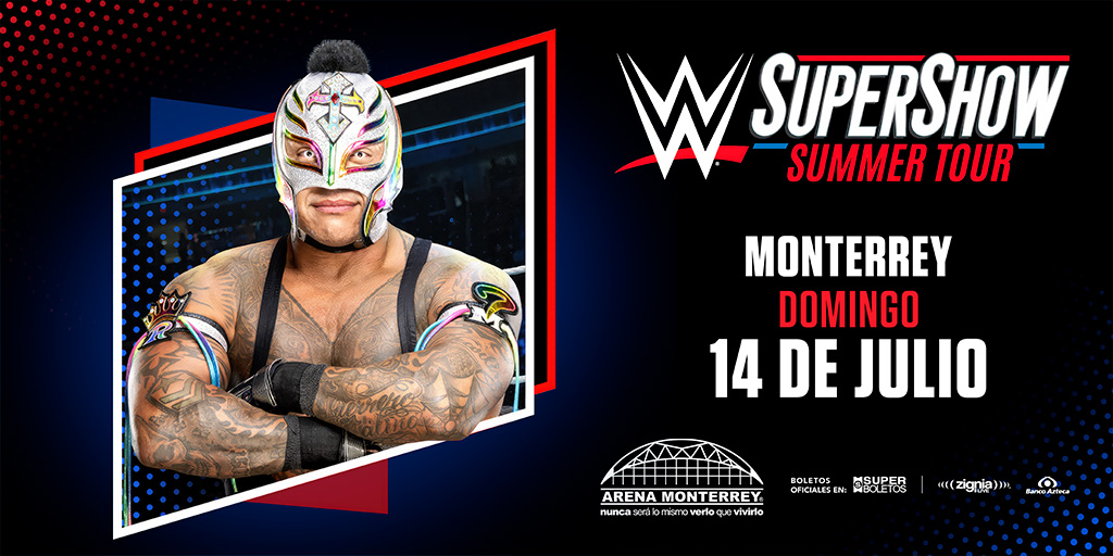 🗣️ Booyaka, Booyaka 🗣️ Rey Mysterio y las estrellas de la @wweespanol te esperan este 14 de Julio en la #ArenaMonterrey Tus luchadores favoritos en uno de los grandes espectáculos del año ⭐ ¡Compra en línea! Adquiere tus boletos en Superboletos 🎟️ superboletos.com/landing-evento…