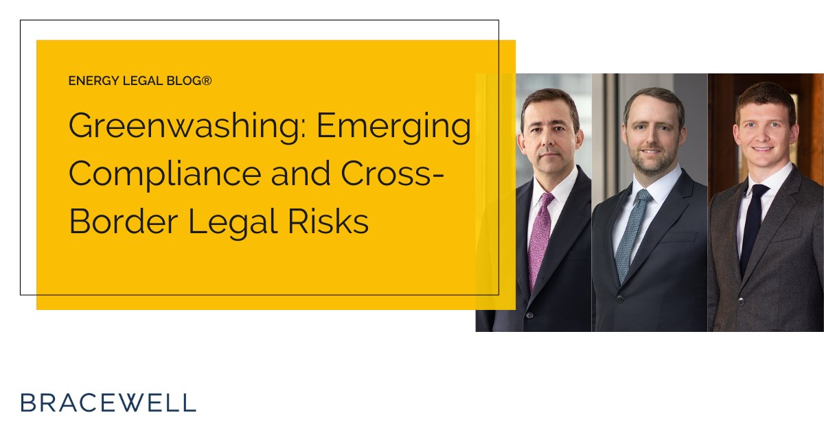 BracewellEnviro's tweet image. What should businesses know about the cross-border legal risks to making green claims?

Gain insight from Seth D. DuCharme, Mark Hunting and Robert Meade on the Energy Legal Blog: hubs.ly/Q02yqBsm0

#greenwashing #cliimatechange