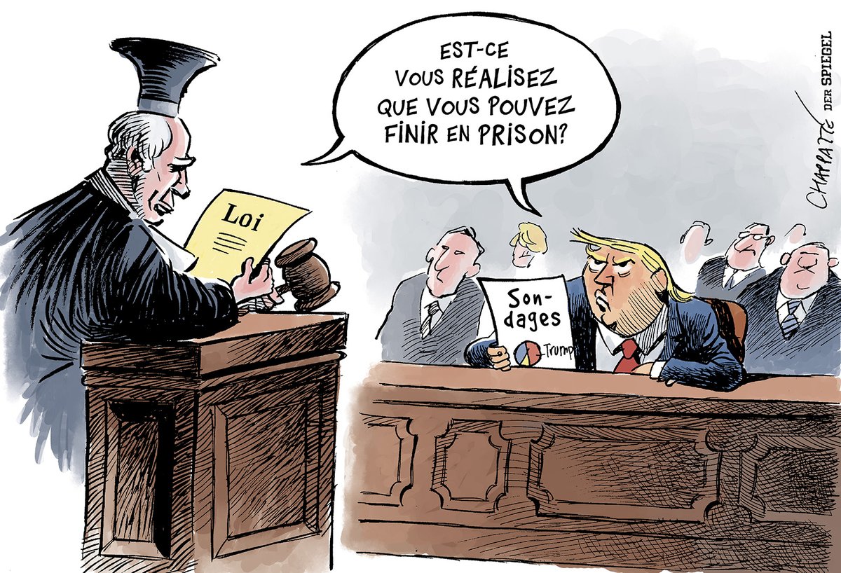 Trump et la justice - © Chappatte dans Der Spiegel, Allemagne 👉 chappatte.com/fr/images/trum…