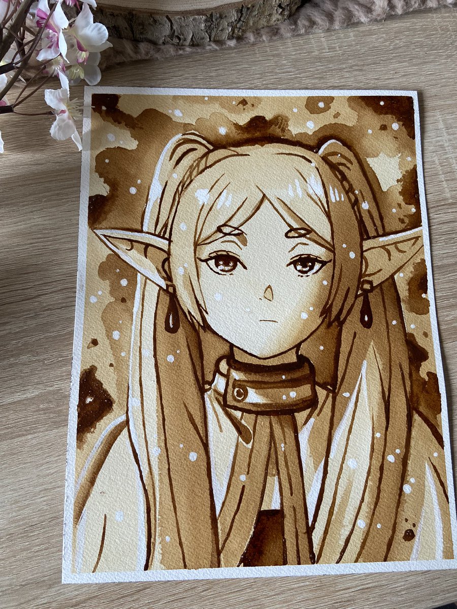 starktiffin's tweet photo. Peinture au café de Frieren ☕️ https://t.co/mgcfCDgpfi