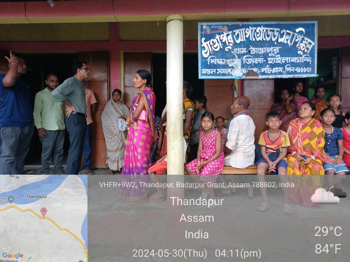dc_hailakandi's tweet photo. Today on 30/05/24, District Commissioner Hailakandi visited Thandapur Upgraded LP School and Kalinagar Girls High School and assessed the flood relief camps and efforts while interacting with the public and officials.
@CMOfficeAssam @sdma_assam https://t.co/DCxLjaFzp2