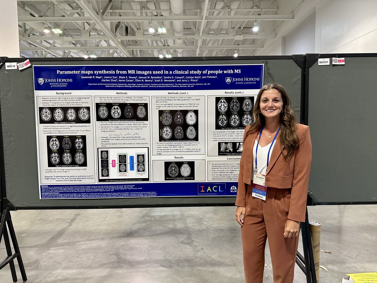 ✨ Excited to share that I'll be presenting my abstract this evening at #CMSC2024 in Nashville, TN! 🤠 My poster, IMG10, showcases our innovative work using artificial intelligence and MRI physics. 🧠👩‍⚕️⚙️ <a href="/mscare/">CMSC</a>