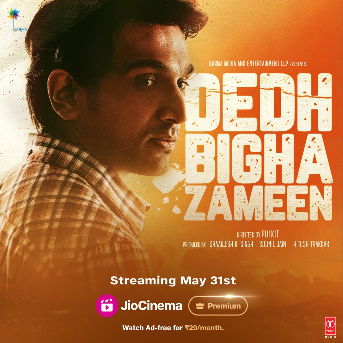 #DedhBighaZameen (2024) by @justpulkit, ft. @pratikg80 @KhushaliKumar @prasanna_bisht @CastingChhabra @malikfeb #DurgeshKumar @neerajsoodactor & #DayaShankarPandey, out now on @JioCinema.

@AnuraagPsychaea @ArkoPravo19
@RochakTweets @manojmuntashir #ShaaileshRSingh