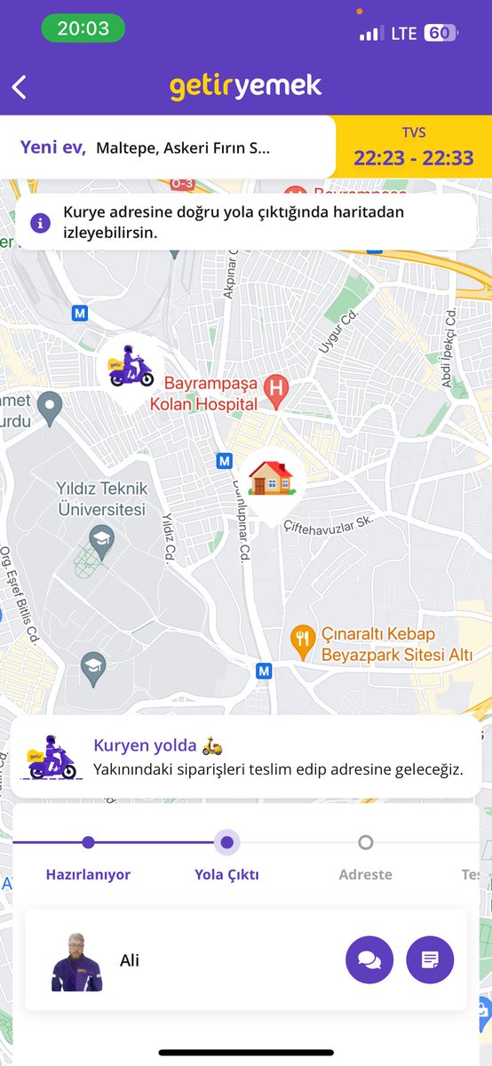 18.30 da sipariş verdiğim yemek 22.30 da mı teslim edilcek ?!?!? Canlı desteğe bağlanılmıyor arayınca telefona kimse çıkmıyor, sipariş iptal edilemiyor !!!!!!!!!!! <a href="/getir/">getir</a> <a href="/getirdestek/">getirdestek</a> GETİR BİRDAHA DA KULLANMAM
