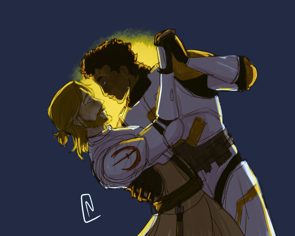 biiscuiit_sohen's tweet photo. Obi-wan and Cody, they're in love, they're beautiful <3 https://t.co/8pJl3WyNRe