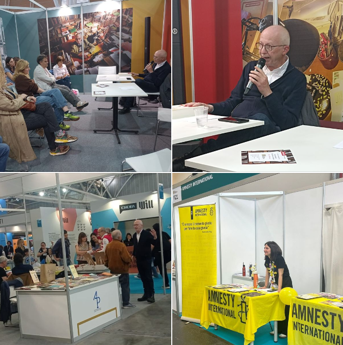 AmnestyPiemonte's tweet photo. A #Torino
RAPPORTO 2023-2024 DI AMNESTY INTERNATIONAL
Presentazione al Salone del Libro con @RiccardoNoury , portavoce di @amnestyitalia
Giovedì 9 maggio 2024 presso lo stand della Regione Emilia Romagna
#SALTO24
@amnestytorino @SalonedelLibro @infinitoed @RegioneER https://t.co/FM7WorHGAL