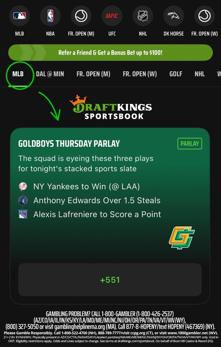 🚨 SQUAD RIDE! 🚨

We’re back with another #SquadRide on @DKSportsbook 👑

If this WINS, we will giveaway 10 memberships! 🤩

To enter : ⤵️

1️⃣ Follow
2️⃣ Retweet
3️⃣ TAIL the parlay on @DKSportsbook 

Open the DK app, click on MLB, & scroll over to GoldBoys ⏳

#DkPartner