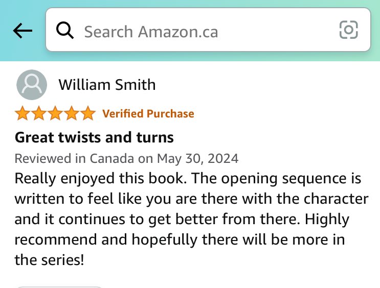 Another 5-star review of my #novel  “Death Followed Us Home” just came in…thank you William! Available everywhere you shop for books online, see: deathfollowedus.com