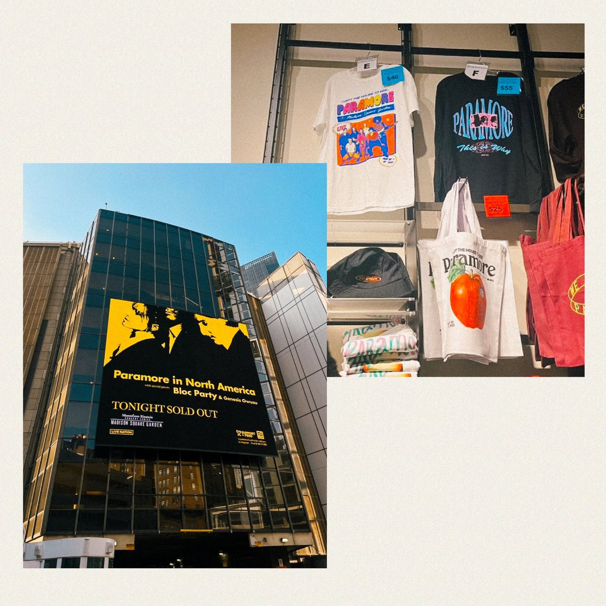 happy 1 year since paramore at madison square garden!!!!! the craziest honour getting to design the exclusive merch 🍎